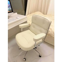 여캠의자 핑크게이밍의자 방송용 비제이 bj 편안함, 미색 극세사 가죽 업그레이드 해피기능