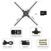 3D 홀르그램 팬 디스플레이 프로젝터 광고 이미지 간판 라이트 밤 와이파이 실시간 사인, t65 세트, 영국 플러그