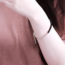 가배리본 블레스 은팔찌 DIYSET 원석팔찌만들기 [레시피포함] 팔찌