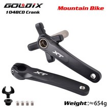자전거크랭크 픽시크랭크 크랭크암 Goldix XT 자전거 크랭크 세트 104bcd 라운드 타원 32T 36T 36T 38T 넓은 좁은 체인 링 170mm 175mm 알루미늄, 크랭크만
