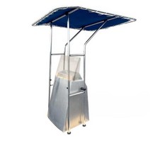 보트 티탑 낚시배 방수 선박 운전석 캐노피 요트 차양, 대형 T자형 창고 지붕 1.4x1.7미터