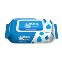 크리넥스 수앤수 코튼클린 물티슈 캡형, 72매, 2팩