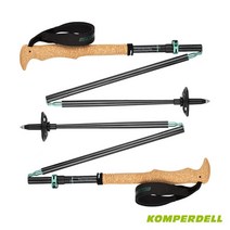 [Weshop] [KOMPERDELL] 컴퍼델 트래킹폴 등산스틱 Carbon FXP.4 Summit Vario Compact 125cm 코르크 그립 4단스틱, 파워락3.0 컴팩트 : 125cm