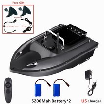 RC보트-원 키 크루즈 원격 제어 낚시 미끼 보트 로드 호퍼 야간 조명 미끼 보트, 2배터리 미국 플러그1