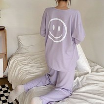 멜란지 1도스마일일자세트 라운드박스티 통바지 데일리 상하세트 따로구매가능