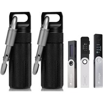콜드월렛 암호 가상 화폐 코인 하드 월렛 지갑BIU-BOOM Ledger 나노 X S 케이스 방수 및 충격 방지 액세서, 03 블랙-2팩