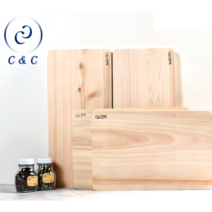 씨엔씨 c.c 친환경 항균 통 원목 편백나무 도마, 무절