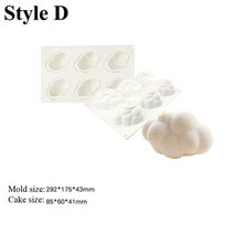 케익만들기 체험 키트 식빵 케이크 빵틀 Meibum 길조 구름 거품 금형 실리콘 과자 장식 도구 비 스틱 디저트 베이킹 Bakeware