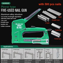 핸드타카 자동 타카 LO-헤비 네일건 목공 수동 네일링 머신 도어 타입 스트레이트, 01 Nail gun