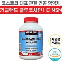 커클랜드 글루코사민 HCI MSM 엠에스엠 375정 ( 6개월분 ) 코스트코 건강 기능 식품 정품 관절 연골 뼈 관리 도움 대용량 글로코사민 클루코사민 앰애스앰 중년 장년 추천, 1개