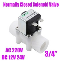 34quot 플라스틱 솔레노이드 밸브 12v 24v 220v pp nc 자기 세탁기 디스펜서 물 공압 압력 컨트롤러 스위치