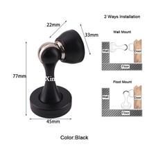 304 스테인레스 스틸 마그네틱 도어 스톱 스토퍼 홀더 캐치 9 색 2 피스, 01 Black