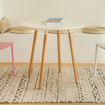 가구느낌 턴테이블 원형 카페 화이트 식탁, 턴테이블 800원형 화이트