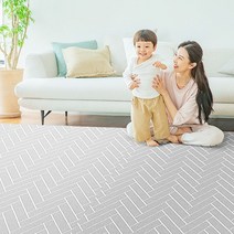 논슬립매트 폭신한 쿠션매트 충격완화 미끄럼방지 헤링본 놀이방매트 층간소음 거실놀이 pvc 아기 유아 베란다 복도 농막 장판 컨테이너바닥 생활방수 항균매트 100% 국내생산, 헤링본그레이_마블 2.5M