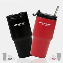 [보보룸] 프리미엄 v2 완벽진공 보온보냉 텀블러 591ml, 레드