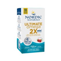 노르딕 오메가3 2X 얼티메이트 미니 딸기맛 60정