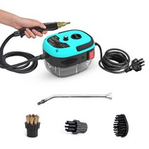 업소용 스팀 청소기 2500W 고온 가압 스팀 청소기 주방 가구 브러시 헤드 포함 110V 220V, 04 파란_01 미국, 04 파란_01 미국