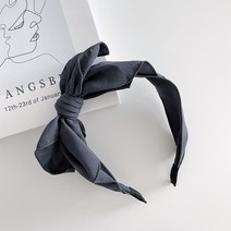 데일리 왕리본머리띠 빅리본헤어밴드 그레이