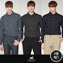 [KT알파쇼핑][이월] [MILLET GOLF] NEW 밀레골프 울라이크 기모 체크 셔츠 남성 3종 택1