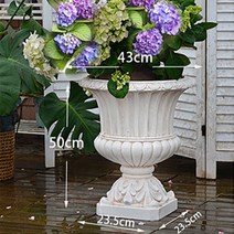 유럽식 빈티지대형화분 야외정원화분 촬영소품 인테리어, 50cm 이상, 줄무늬 술잔 S