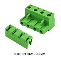 CIXIYCX 2-10Pin 2EDG 7.62mm 플매트 카펫 러그인 스크류 터미널 2EDGV/R 오픈 스트레이트 니들 시트 커브, 01 1set Open straight_03 4P