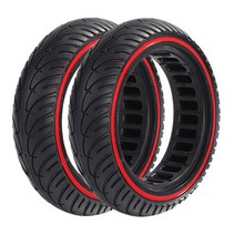 스쿠터 전동 Xiaomi M365 1S Pro 2 전동 스쿠터 용 솔리드 타이어 Mijia Mi 용 8.5 ''고무 벌집 타, 06 Red 2PCS Rubber