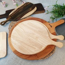 오메가키친 상세설명참조 우드 피자보드 브런치 플레이팅 빵 손잡이 피자 나무 빵도마, 1) 피자보드 27 (27cm)