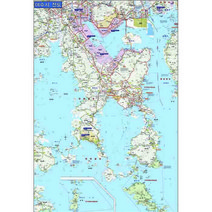 여수시전도 소-중-대 선택가능 전라남도 여수지도, 코팅형 대형 150x210cm