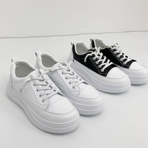 프리센스 끈 포인트 통굽 스니커즈 운동화 4.5cm