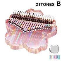 1721 keys kalimba 투명 아크릴 엄지 피아노 연구 kalimba tune 피아노 소책자 (스타터 스티커 포함) finger case hamme r0h0, 21키