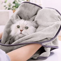 올투펫 펫타올 강아지 고양이 털빠짐없는 핸드 극세사 목욕타월, 블루퍼플