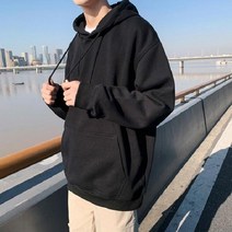 남자 무지후드티 중학생 후드티 남 단색 커플 기모 후드티