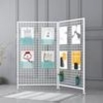 네트망파티션 소품걸이 칸막이 파티션 철제 전시용, 화이트 100cm120cm (2장 1세트)