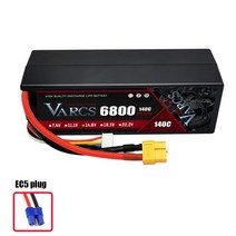 rc카부품 Varcs 4S 배터리 Lipo 14.8v 15.2v 높은 Volitage 5200mAh 6300mAh 60C 120C, 14 1PCS4S6800140CEC5