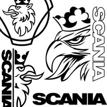 마이웨이카 스카니아 스티커 대형 SCANIA 로고 데칼 덤프 트럭 추레라, 빨간색, 로고2, 1개