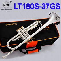 mfc bb 트럼펫 lt180s-37 실버 도금 골드 키 음악 악기 전문 트럼펫 180s37 마우스 피스 액세서리 케이스 포함, 한개옵션0