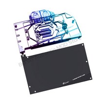 Bykski AGV6600XTGMOCX GPU 워터 블록 기가바이트 Radeon RX 6600 XT 게임 OC VGA 카드 구리 냉각 라디에이터 AURA 5V 12V, 2.Block with plate 5V