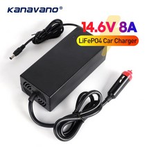 인산철 배터리 시동 충전기 14.6V 8A LiFePO4 12V 리튬 철 인산염 14.4V 스마트 자동차