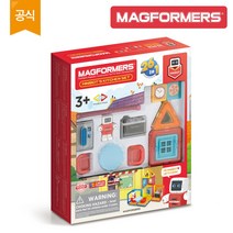 [짐보리] 맥포머스_미니봇의 키친 세트 (33PCS) 자석블록