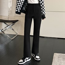 [오버나인] 여성 핀턱 부츠컷 기모 트레이닝 팬츠