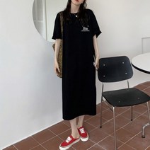 [바보사랑] 데일리 여성 롱 원피스 드레스 하객 베이직 코튼