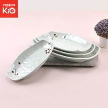 수타원 M살구 DS-6605 접시 그릇 돌산 멜라민 고급접시