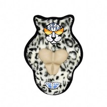 Hugsmart 듀라 가드 포레스트 포크 강아지용 봉제장난감, 1개, Snow Leopard