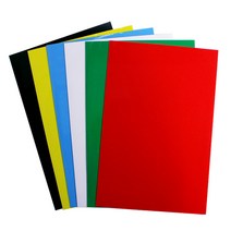 화신 칼라 고무 자석판 200x300x0.8T 빨강, 5개