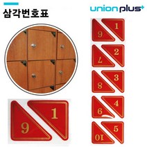 유니온 에폭시 숫자 삼각번호판(적색) (U-0330)(택1), 큐제이테크 숫자361-370