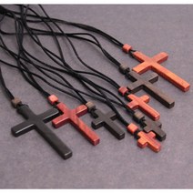 기독교 굿즈 나무 우드 십자가 목걸이 성경 우드 십자가 나무 원목 내추럴 컬러