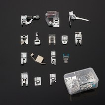 휴대용 미니 재봉틀 손 노루발 발 키트 상자 형제 가수 발 도구 재봉 액세서리 세트, 15pcs 상자-C