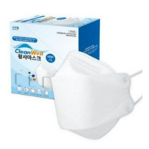 크린웰 황사마스크 화이트 대형 KF80, 60개입, 2개