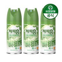 유한양행 [본사직영] 해피홈 아웃도어 에어로솔 모기 진드기 기피제 150mL, 3개