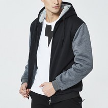 벨베스 남자 기모 배색 후드 집업 [1180]